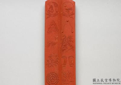 图片[2]-Cinnabar inkstick of “You yu shi er zhang,” Qing dynasty, Qianlong reign (1736-1795)-China Archive